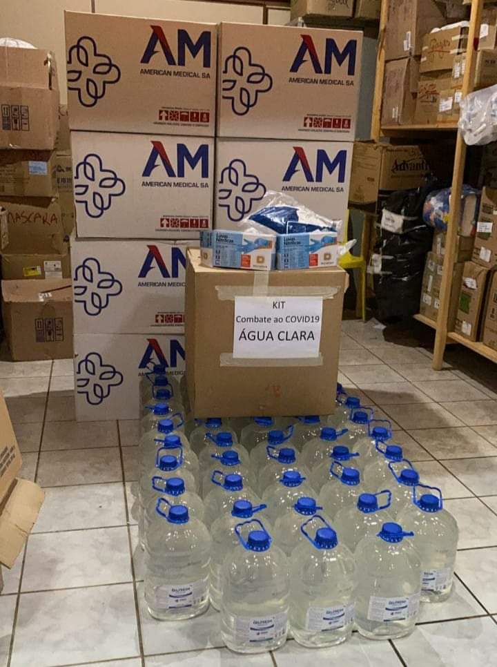 Prefeitura Municipal de Água Clara recebe doação da empresa Suzano, de materiais na luta contra COVID-19