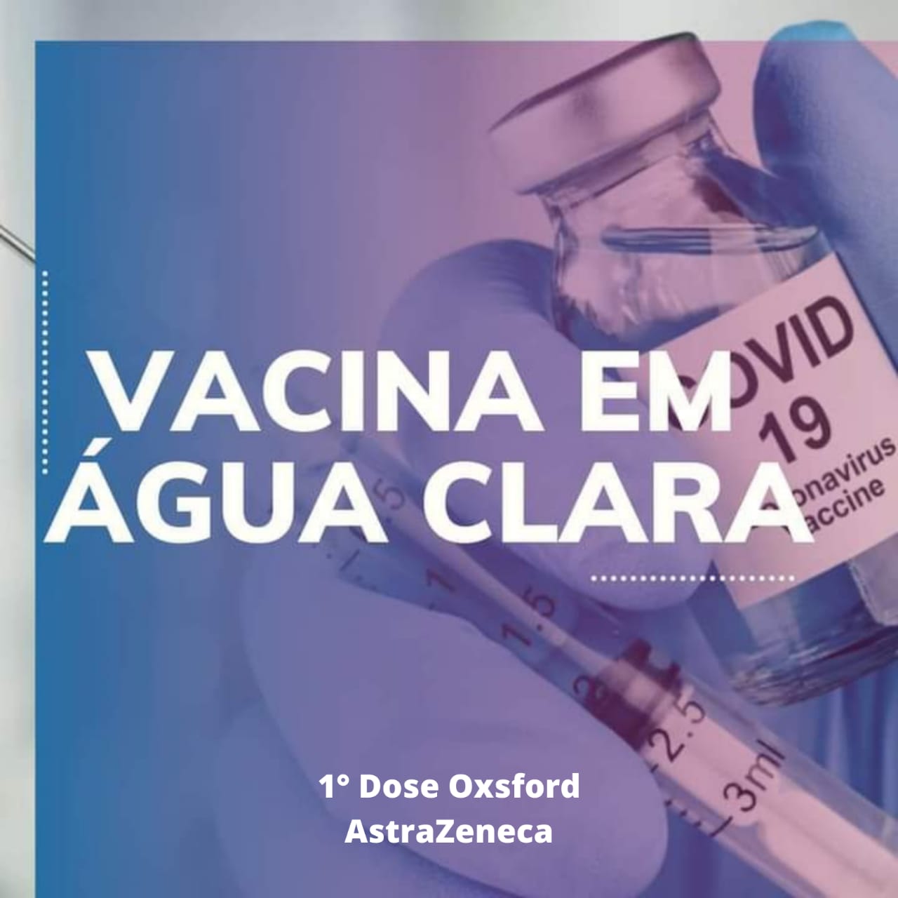 No momento você está vendo Administração Municipal de Água Clara avança na imunização contra COVID-19