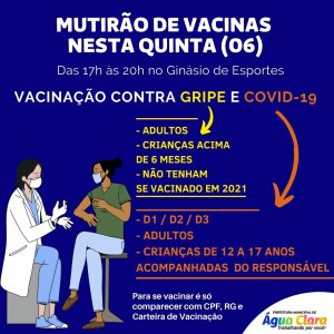 Leia mais sobre o artigo Mutirão de vacinação nesta quinta-feira (06)