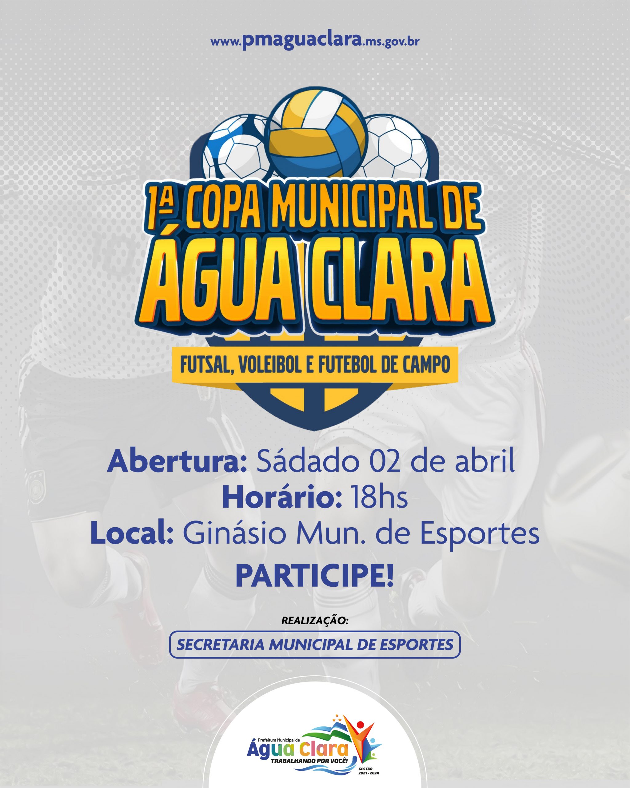 1ª Copa Municipal de Água Clara começa neste sábado (02)