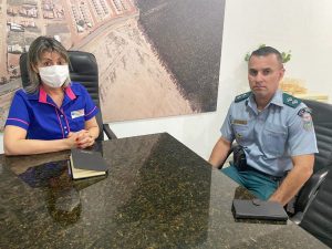 Prefeita Gerolina Alves recepciona novo comandante da Polícia Militar