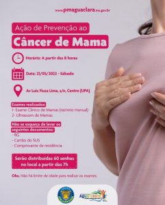 Leia mais sobre o artigo Secretaria de Saúde e Grupo Onça Pintada realizam exames e ultrassom de mamas neste sábado (21)