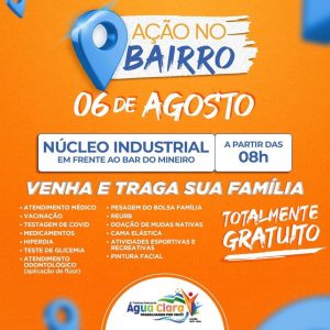 Prefeitura anuncia programa Ação no Bairro neste sábado (06/08)