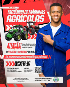 Leia mais sobre o artigo Prefeitura está com inscrições abertas para o Curso de Fundamentos Mecânicos de Máquinas Agrícolas