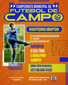 Leia mais sobre o artigo Estão abertas as inscrições para o Campeonato Municipal de Futebol de Campo