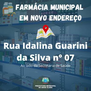 Leia mais sobre o artigo FARMÁCIA MUNICIPAL EM NOVO ENDEREÇO