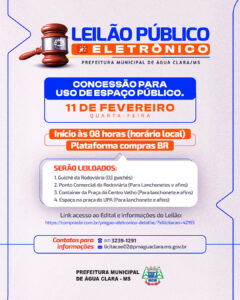 Leia mais sobre o artigo Prefeitura anuncia leilão para concessão de espaços públicos