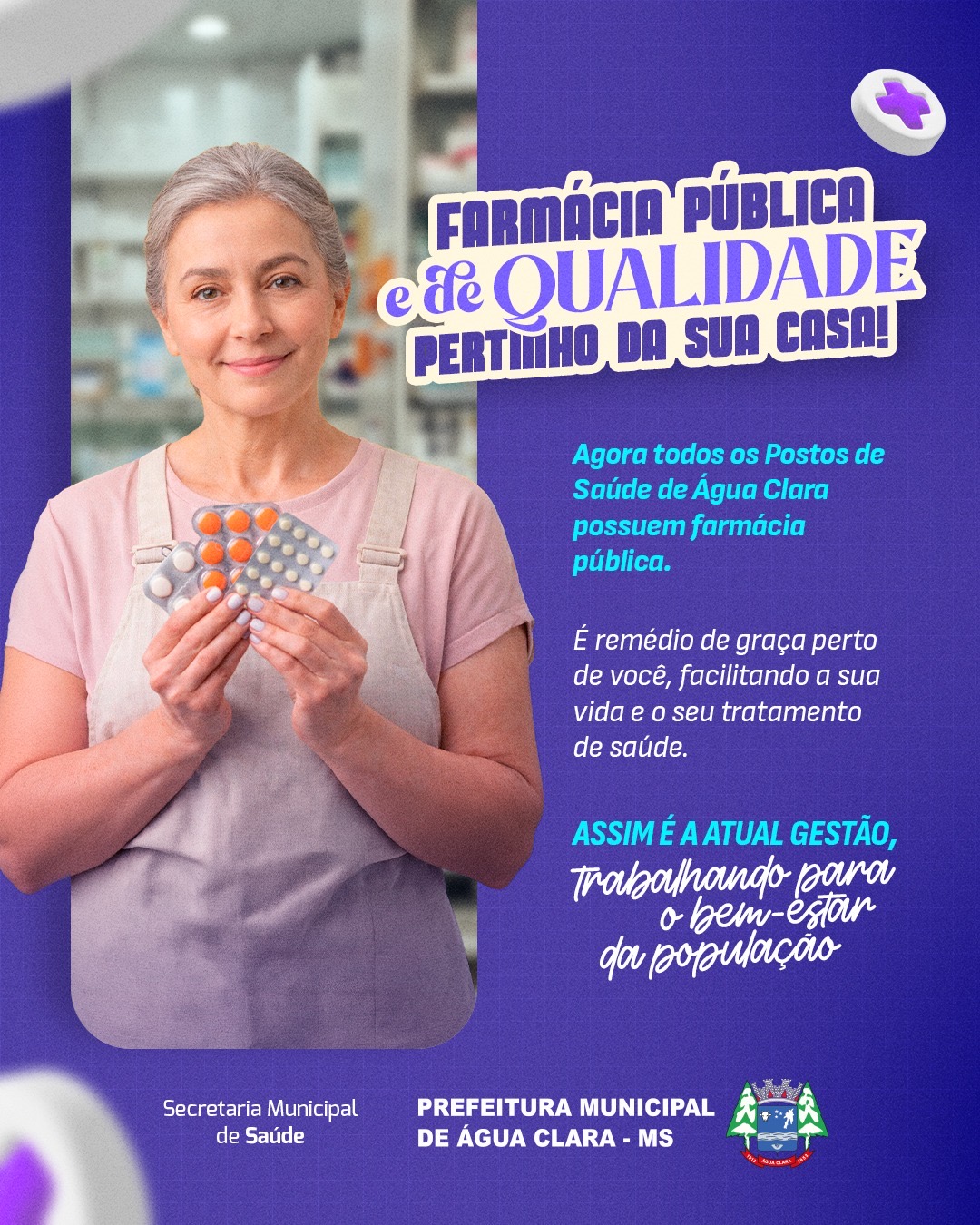 Leia mais sobre o artigo Água Clara inicia atendimento de farmácia em todos os postos de saúde